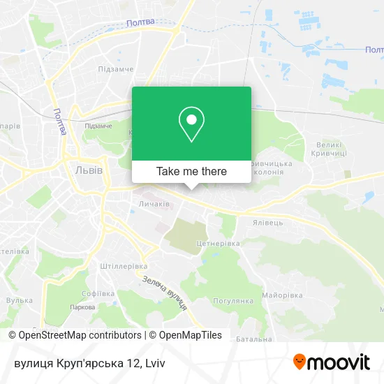 Карта вулиця Круп'ярська 12