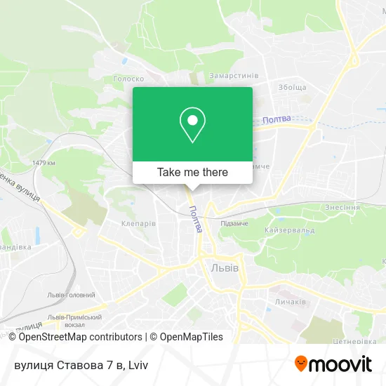 Карта вулиця Ставова 7 в