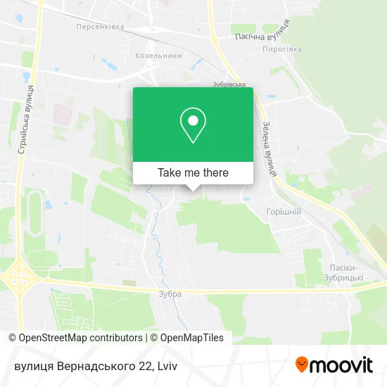 Карта вулиця Вернадського 22