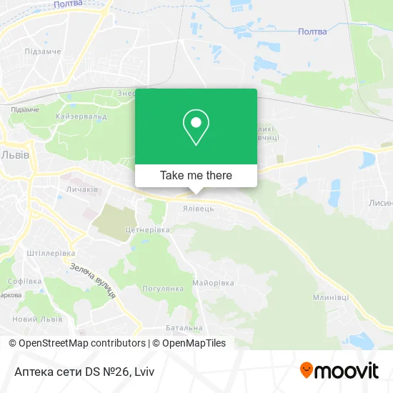 Карта Аптека сети DS №26