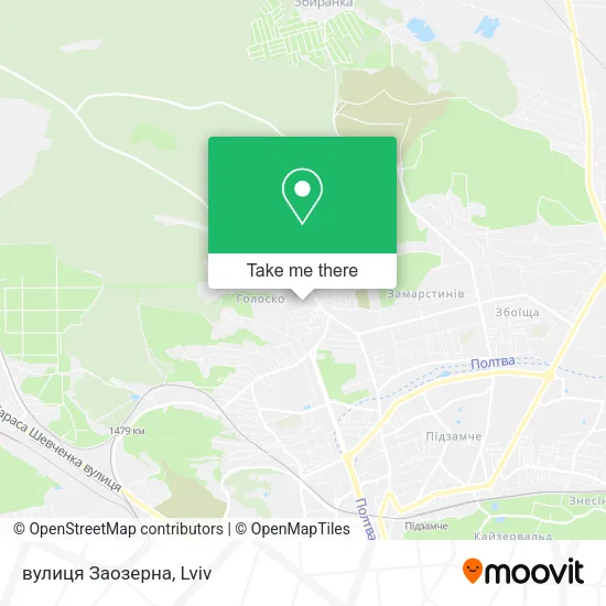 Карта вулиця Заозерна