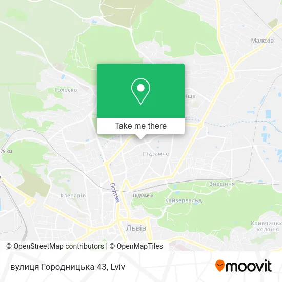Карта вулиця Городницька 43