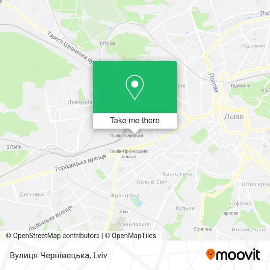 Карта Вулиця Чернівецька
