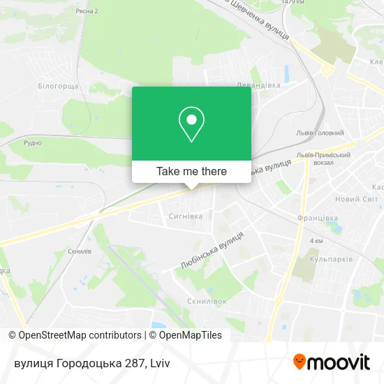 Карта вулиця Городоцька 287