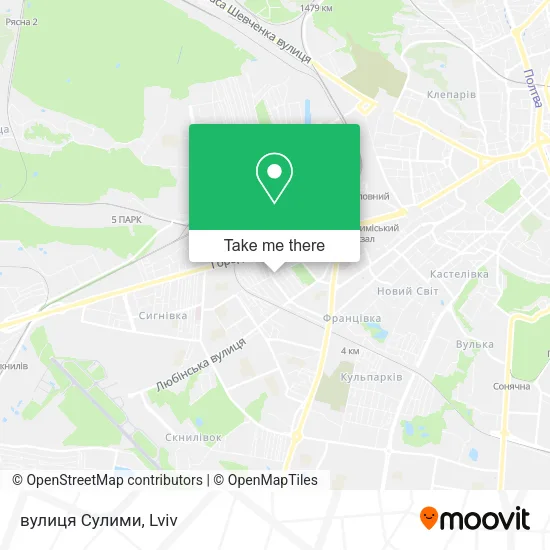 Карта вулиця Сулими