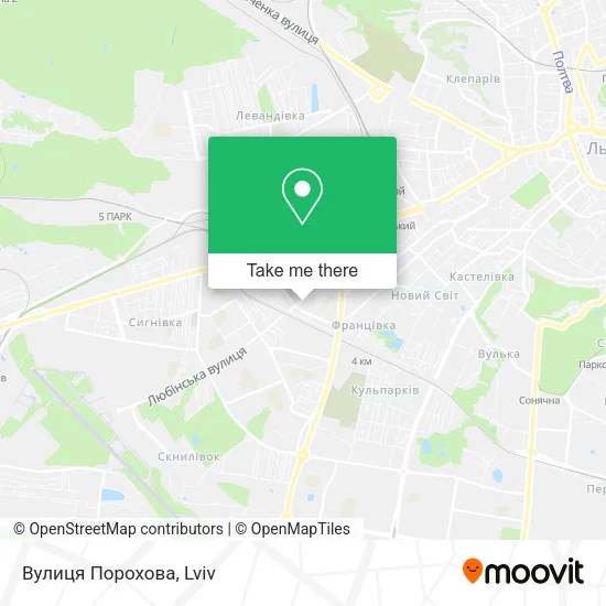 Карта Вулиця Порохова