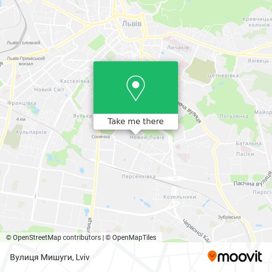 Вулиця Мишуги map