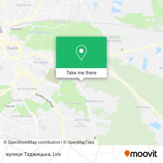 Карта вулиця Таджицька
