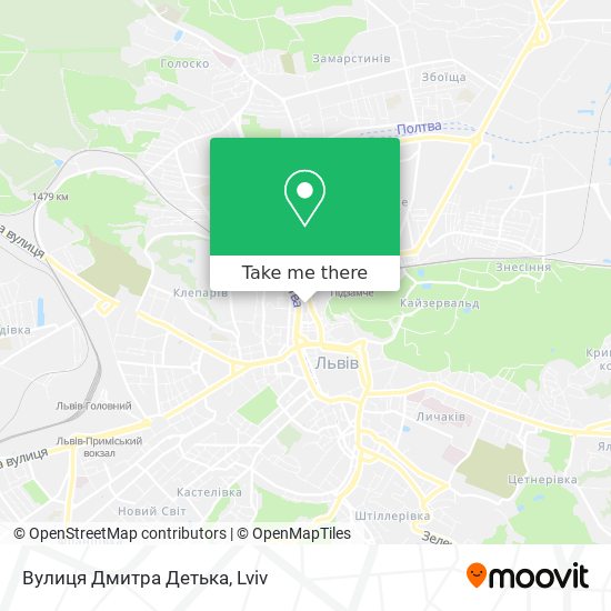 Вулиця Дмитра Детька map