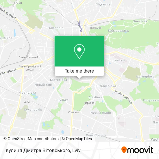 Карта вулиця Дмитра Вітовського