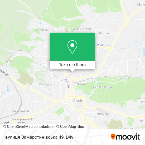Карта вулиця Замарстинівська 49
