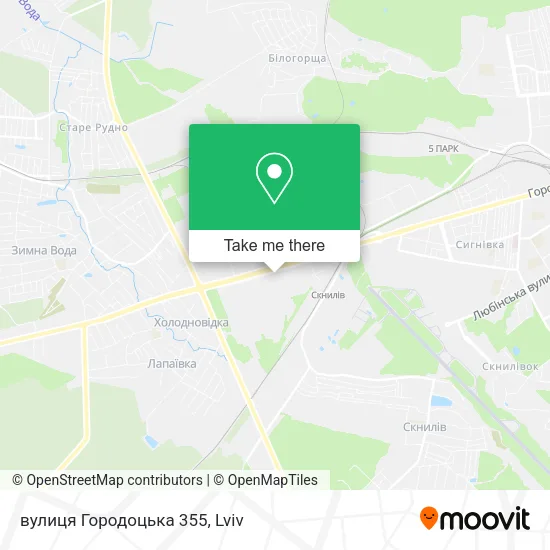 Карта вулиця Городоцька 355