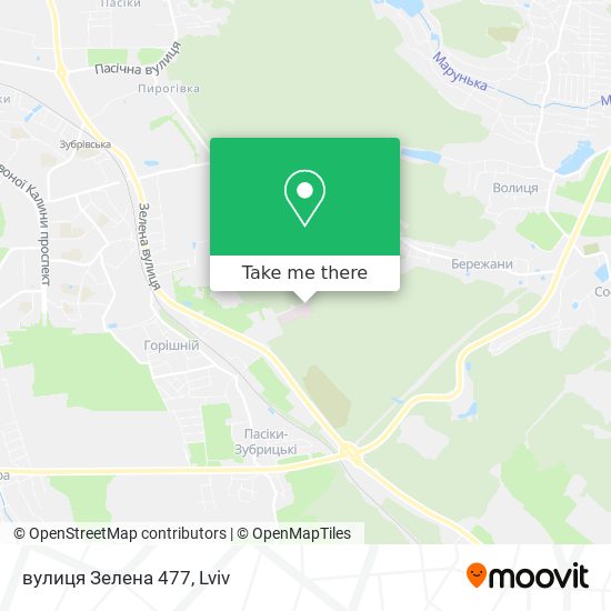 вулиця Зелена 477 map