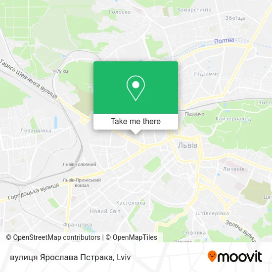 Карта вулиця Ярослава Пстрака