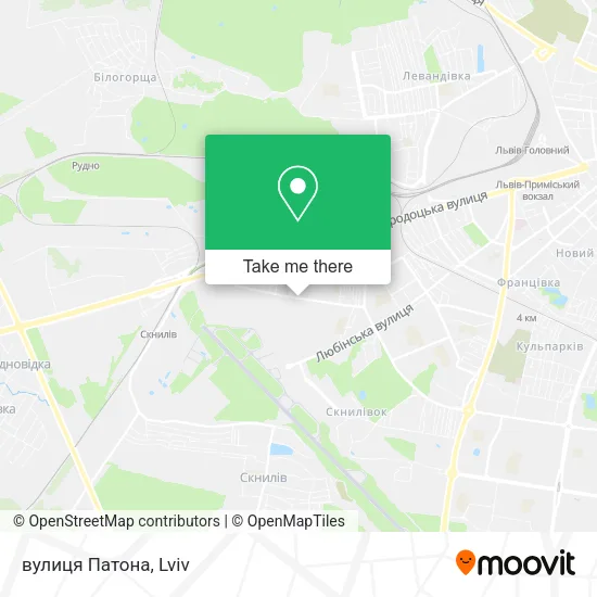 Карта вулиця Патона