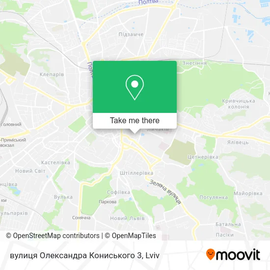 Карта вулиця Олександра Кониського 3
