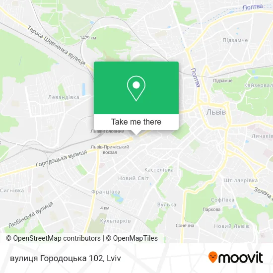 Карта вулиця Городоцька 102
