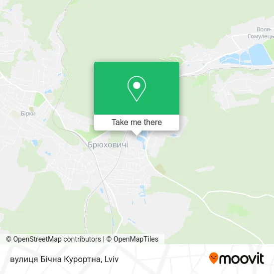 Карта вулиця Бічна Курортна
