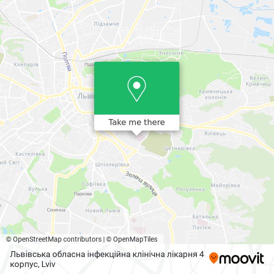 Львівська обласна інфекційна клінічна лікарня 4 корпус map