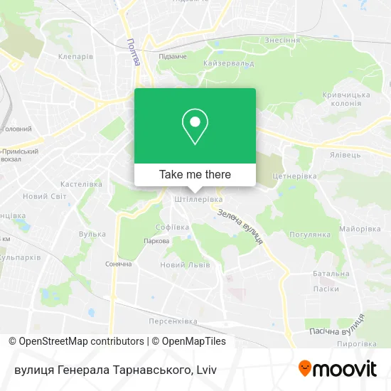 Карта вулиця Генерала Тарнавського