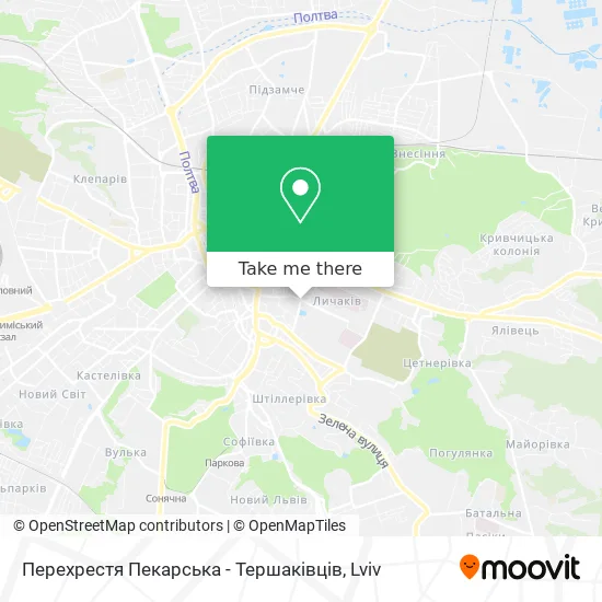 Карта Перехрестя Пекарська - Тершаківців