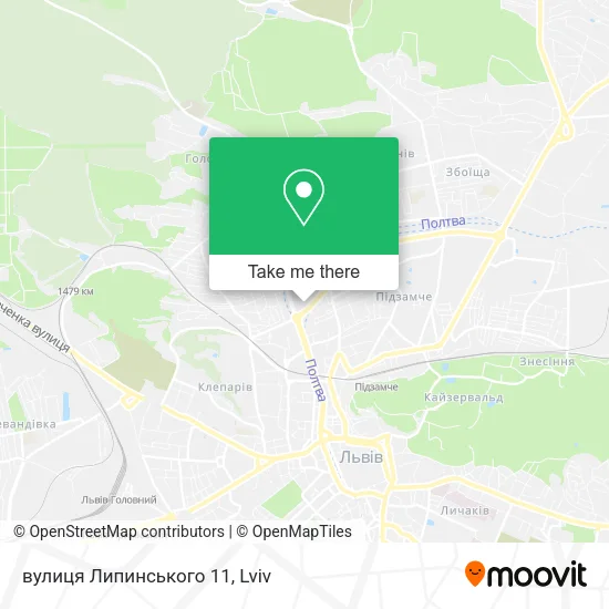 Карта вулиця Липинського 11