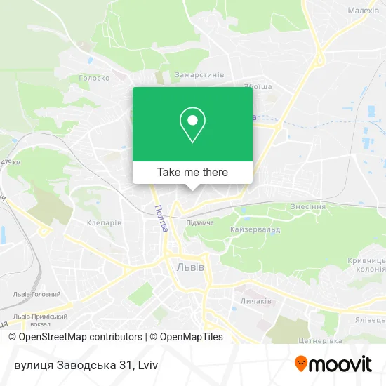 Карта вулиця Заводська 31
