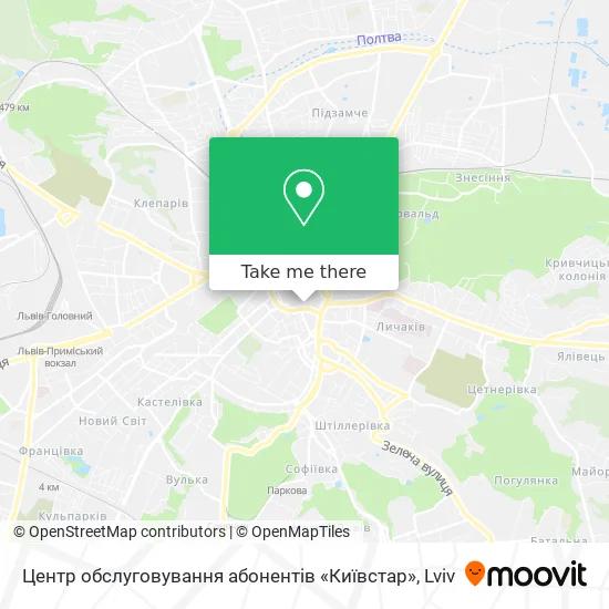 Центр обслуговування абонентів «Київстар» map