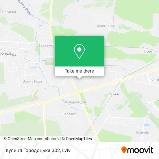 Карта вулиця Городоцька 302
