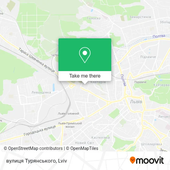 Карта вулиця Турянського