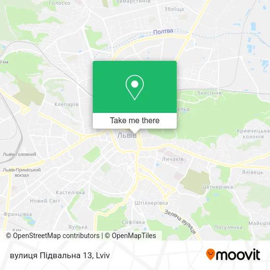 Карта вулиця Підвальна 13