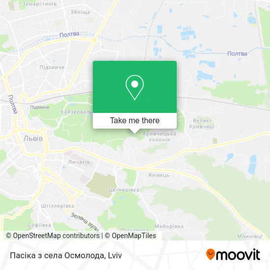 Карта Пасiка з села Осмолода