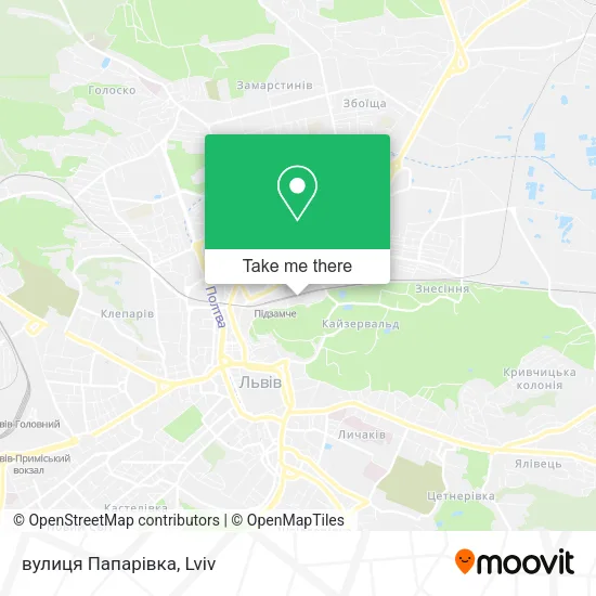 Карта вулиця Папарівка