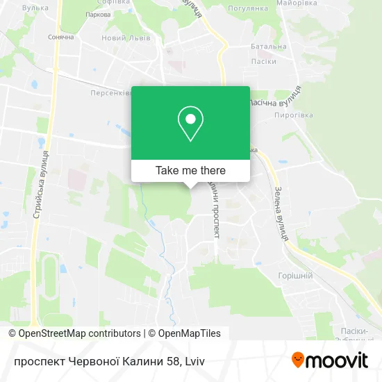 Карта проспект Червоної Калини 58