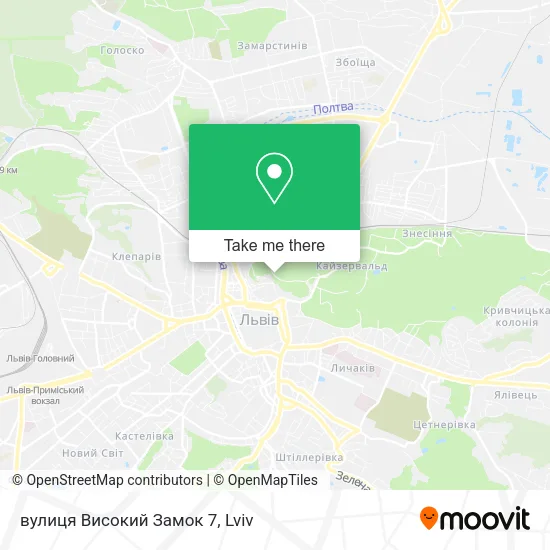 Карта вулиця Високий Замок 7