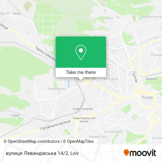 Карта вулиця Левандівська 14/2