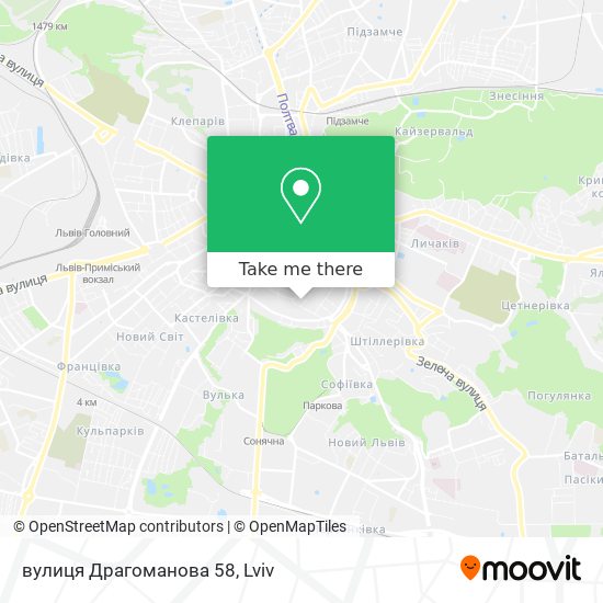 вулиця Драгоманова 58 map