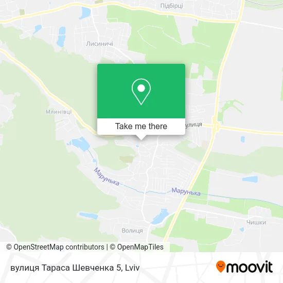 Карта вулиця Тараса Шевченка 5