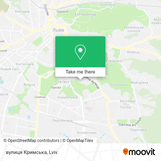 Карта вулиця Кримська