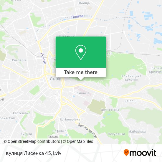 вулиця Лисенка 45 map