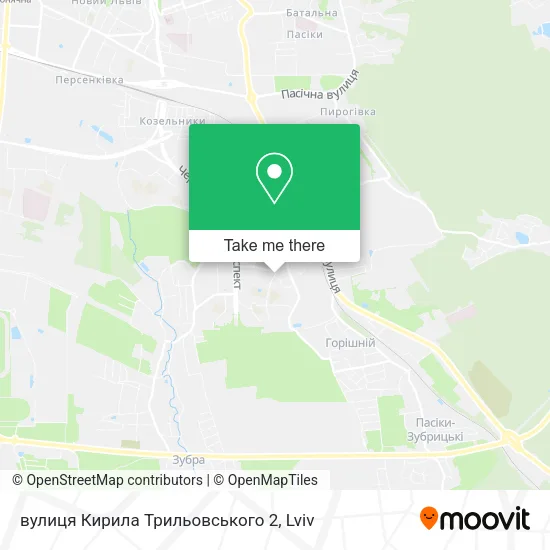Карта вулиця Кирила Трильовського 2
