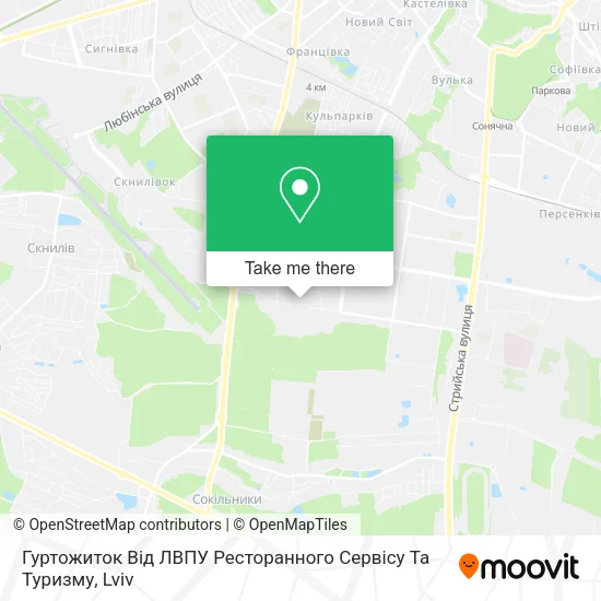 Карта Гуртожиток Від ЛВПУ Ресторанного Сервісу Та Туризму