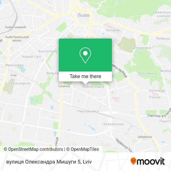 Карта вулиця Олександра Мишуги 5