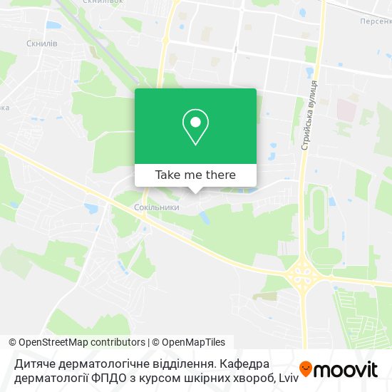 Карта Дитяче дерматологічне відділення. Кафедра дерматології ФПДО з курсом шкірних хвороб