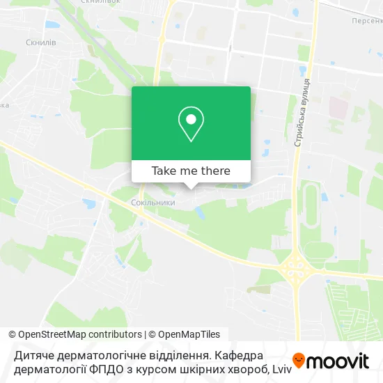 Карта Дитяче дерматологічне відділення. Кафедра дерматології ФПДО з курсом шкірних хвороб