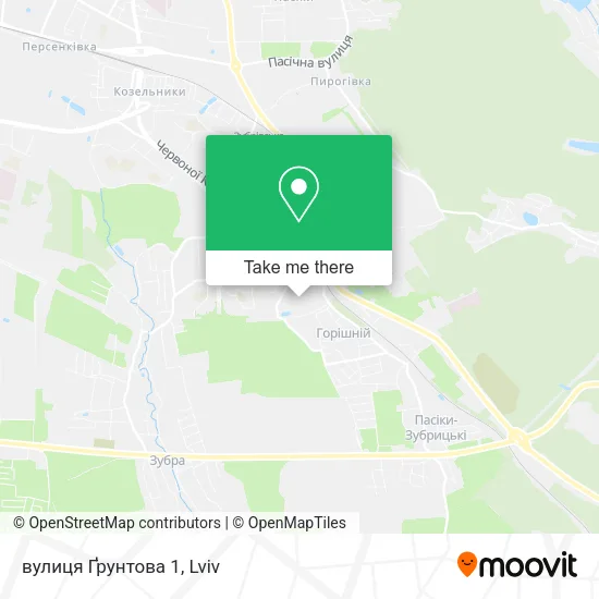 Карта вулиця Ґрунтова 1