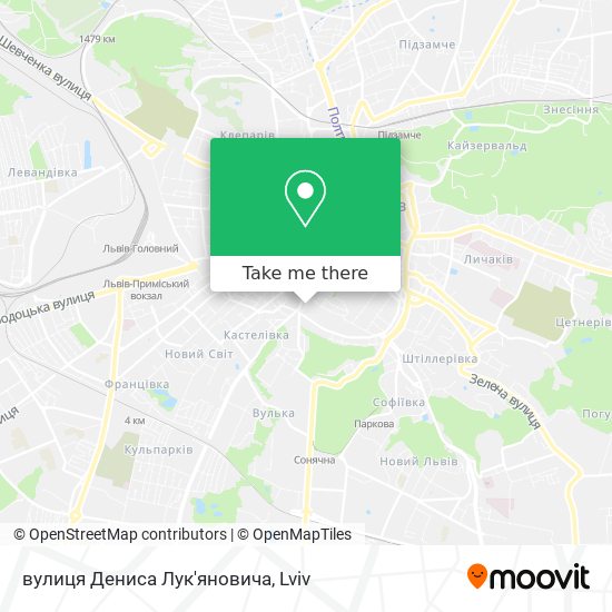 вулиця Дениса Лук'яновича map