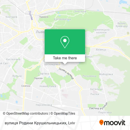 Карта вулиця Родини Крушельницьких