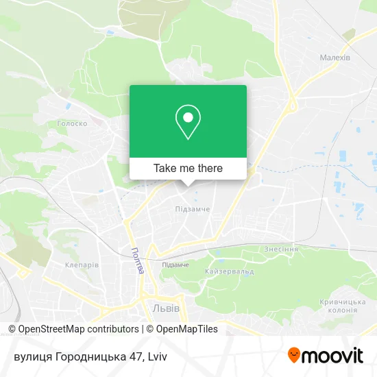 Карта вулиця Городницька 47