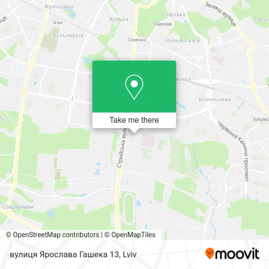 Карта вулиця Ярослава Гашека 13
